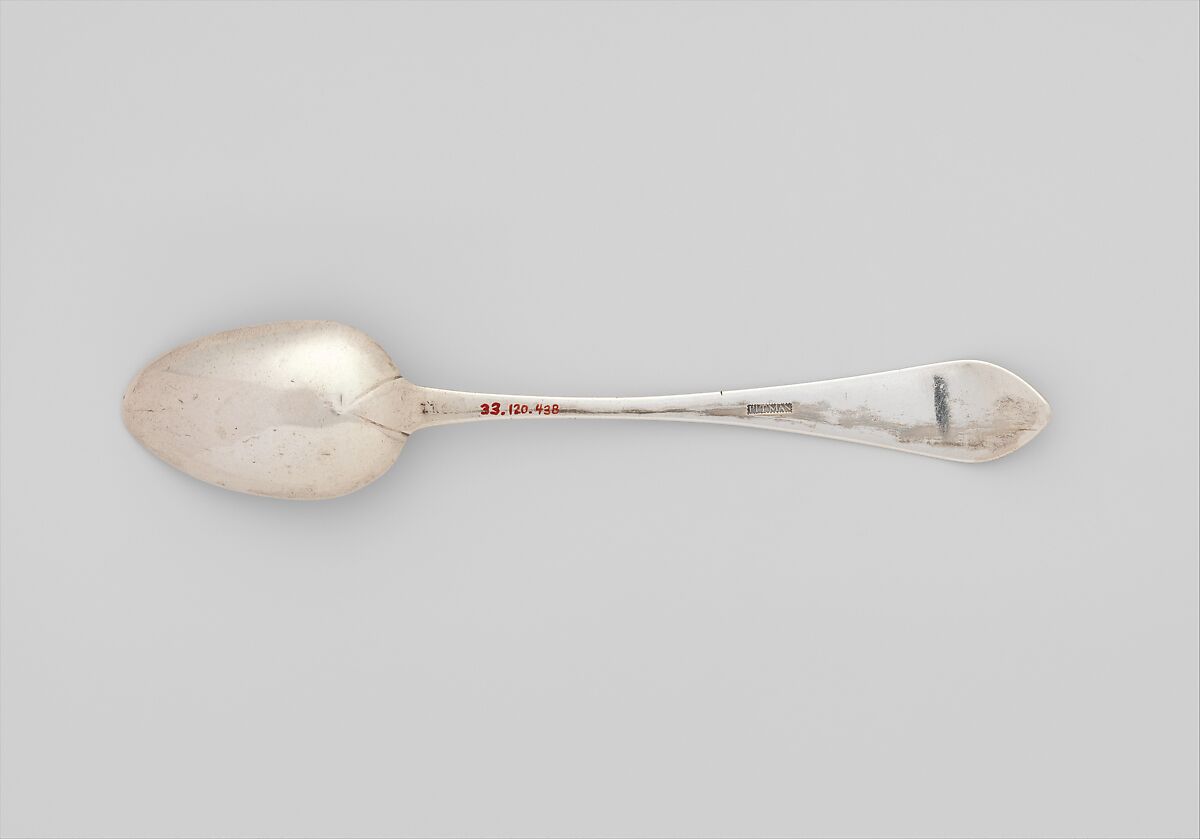 Spoon, Saunders Pitman (1732–1804), Silver, American