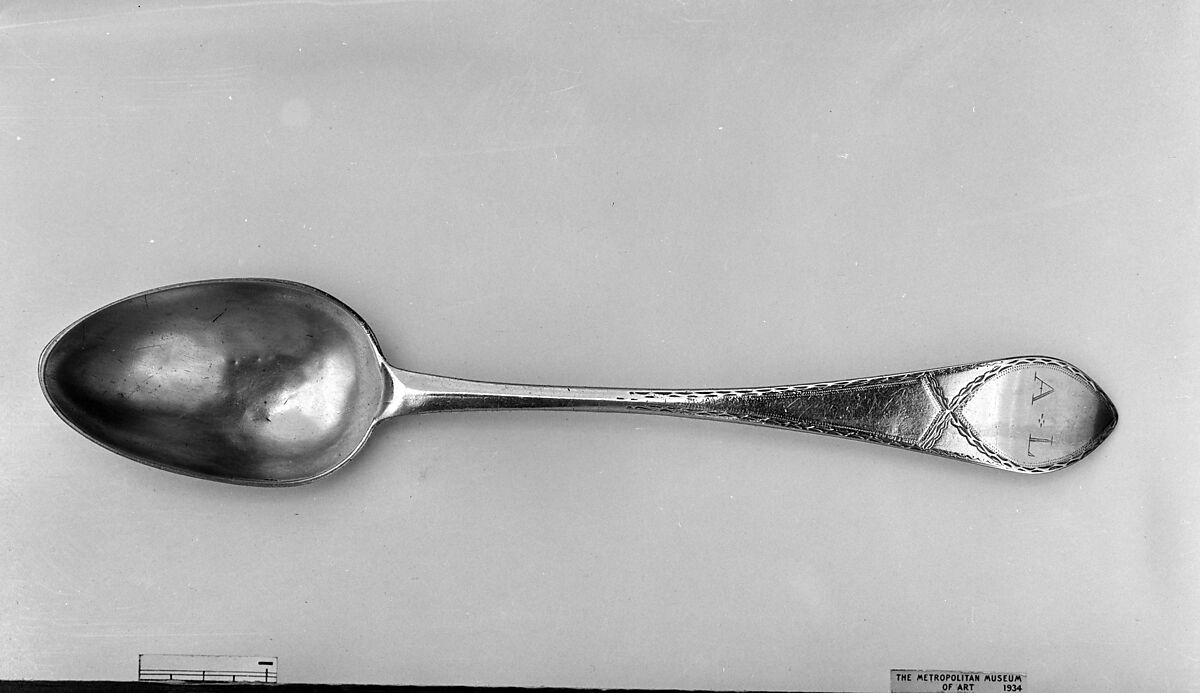 Spoon, Saunders Pitman (1732–1804), Silver, American 