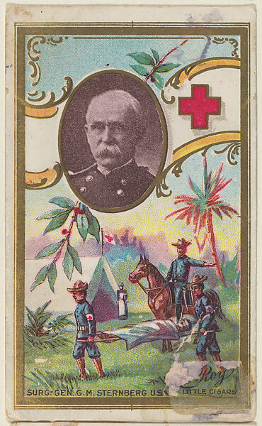 Surgeon General George M. Sternberg, U.S. Army, from the "Generals" series (T63), issued by LeRoy Little Cigars, Issued by LeRoy Little Cigars, Commercial color lithograph 