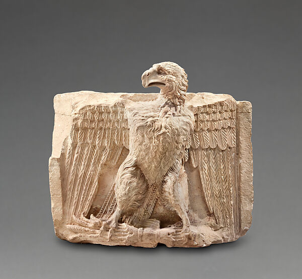 Relief with eagle and thunderbolt, Limestone 