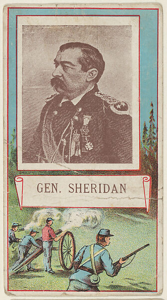 General Sheridan, from the "Generals" series (T64), issued by D.H. McAlpin & Co. Tobacco Company, Issued by D.H. McAlpin &amp; Co. Tobacco Company, Commercial color lithograph 