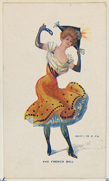 The French Ball, from the "Girls and Men in Costume" series (T65), issued with Golden Eagle Cigars by I. Lewis & Co., Issued by I. Lewis &amp; Co., Newark, New Jersey, Commercial color lithograph 