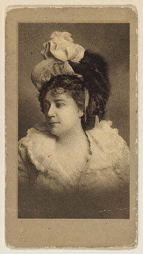 Portrait of a woman wearing a hat and looking towards the left, from the 