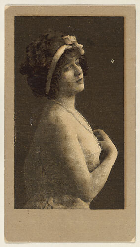 Portrait of a woman facing right, from the 