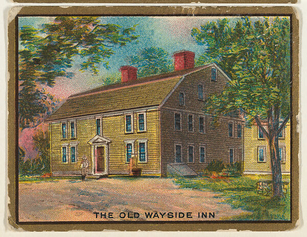 The Old Wayside Inn, from the "Historic Homes" series (T69), issued with Helmar Cigarettes by S. Anargyros Tobacco Company, Issued by S. Anargyros Tobacco Company, Commercial color lithograph 