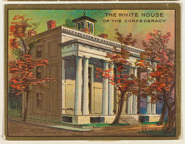 The White House of the Confederacy, from the "Historic Homes" series (T69), issued with Helmar Cigarettes by S. Anargyros Tobacco Company, Issued by S. Anargyros Tobacco Company, Commercial color lithograph 