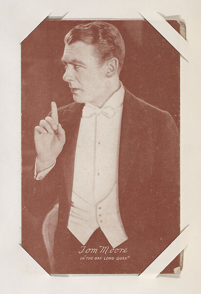 Tom Moore in "The Gay Lord Quex" from Scenes from Movies Exhibit Cards series (W404), Commercial color photolithograph 