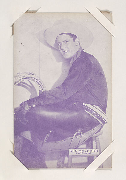 Ken Maynard from Western Stars or Scenes Exhibit Cards series (W412), Commercial color photolithograph 