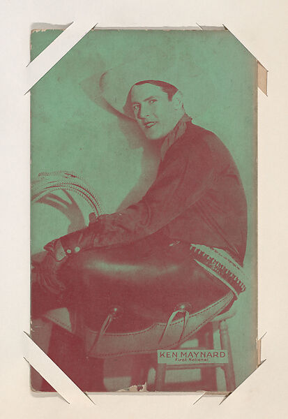 Ken Maynard from Western Stars or Scenes Exhibit Cards series (W412), Commercial color photolithograph 