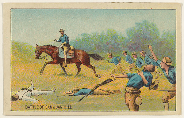 Battle of San Juan Hill, from the "Historical Events" series (T70), issued with Hoffman House Magnums Cigars, Flexo Giants Little Cigars, Buffo Little Cigars, and Just Suits Cut Plug, Commercial color lithograph 