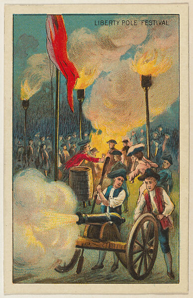 Liberty Pole Festival, from the "Historical Events" series (T70), issued with Hoffman House Magnums Cigars, Flexo Giants Little Cigars, Buffo Little Cigars, and Just Suits Cut Plug, Commercial color lithograph 