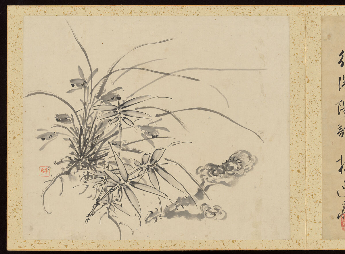 "Refined Elegance in the Four Seasons" (Shiji seiga), Album of Flower Paintings, Yamamoto Baiitsu (Japanese, 1783–1856), Album of twelve leaves; ink on paper, Japan