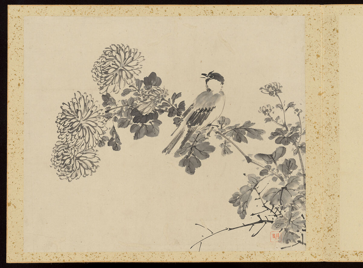 "Refined Elegance in the Four Seasons" (Shiji seiga), Album of Flower Paintings, Yamamoto Baiitsu (Japanese, 1783–1856), Album of twelve leaves; ink on paper, Japan