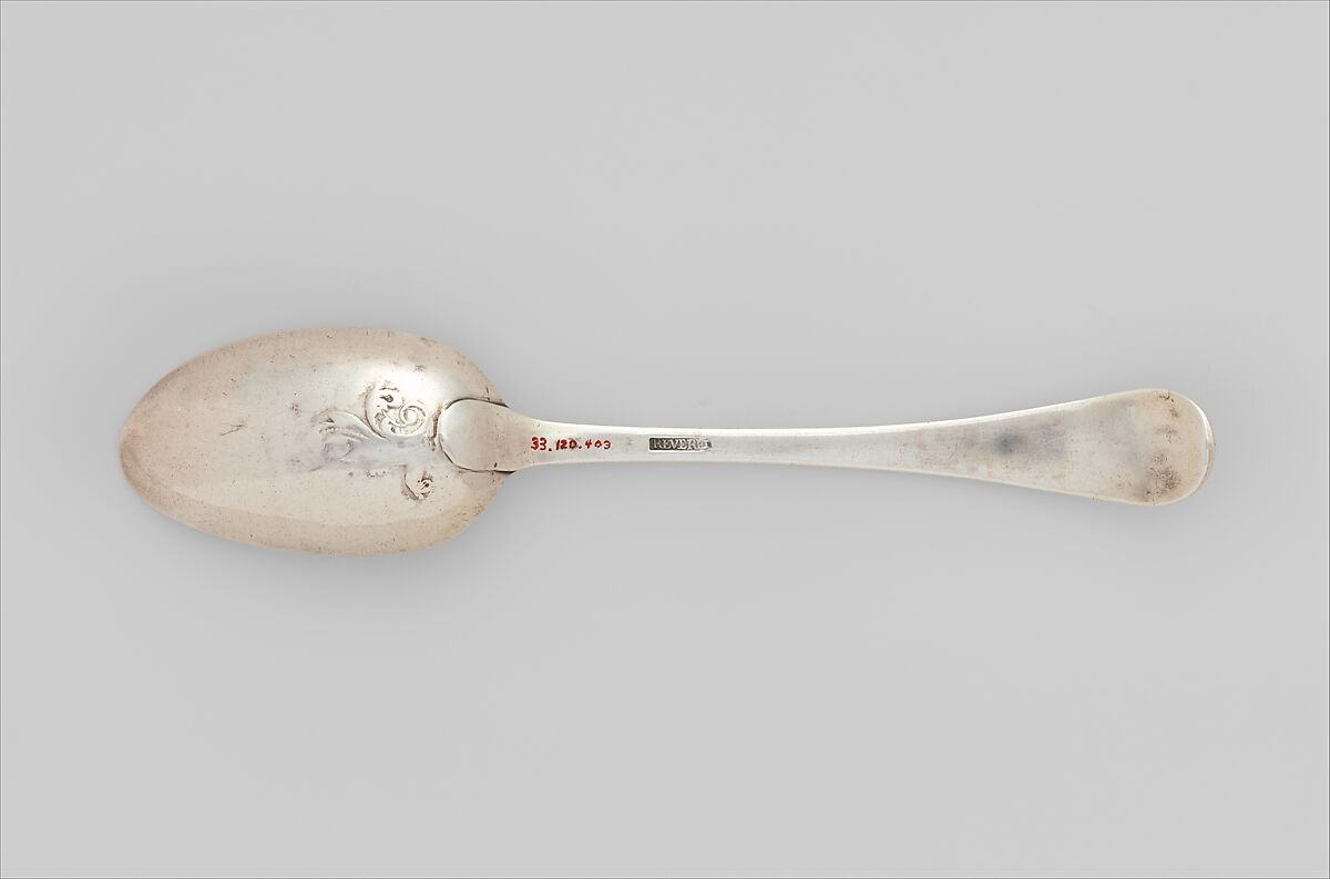 Spoon, Paul Revere Jr. (American, Boston, Massachusetts 1734–1818 Boston, Massachusetts), Silver, American