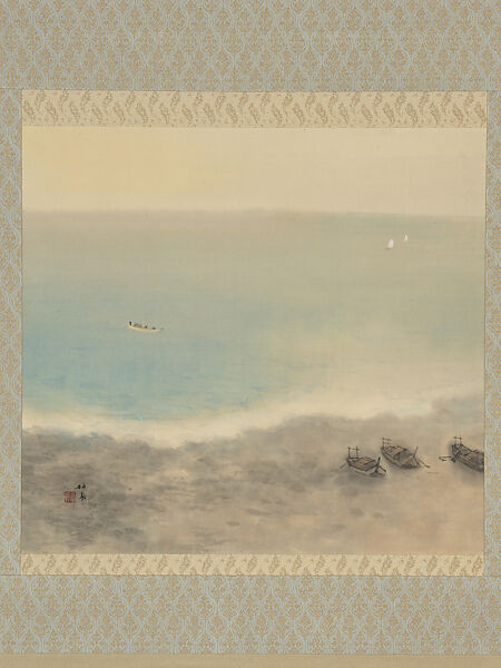 Seascape, Takeuchi Seihō (Japanese, 1864–1942), Hanging scroll; color on paper, Japan 