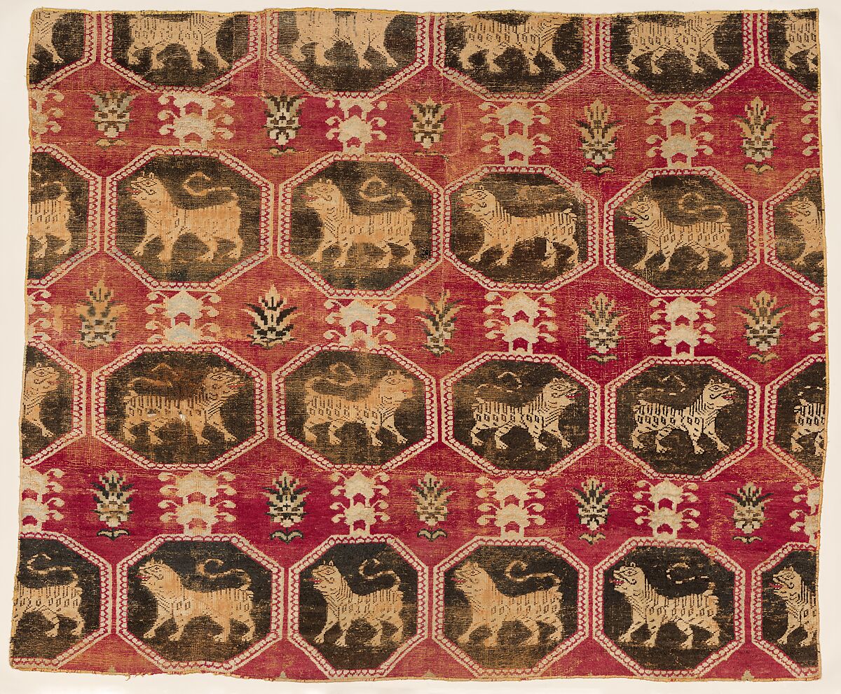 Portuguese Goa Carpet, Cotton and wool 