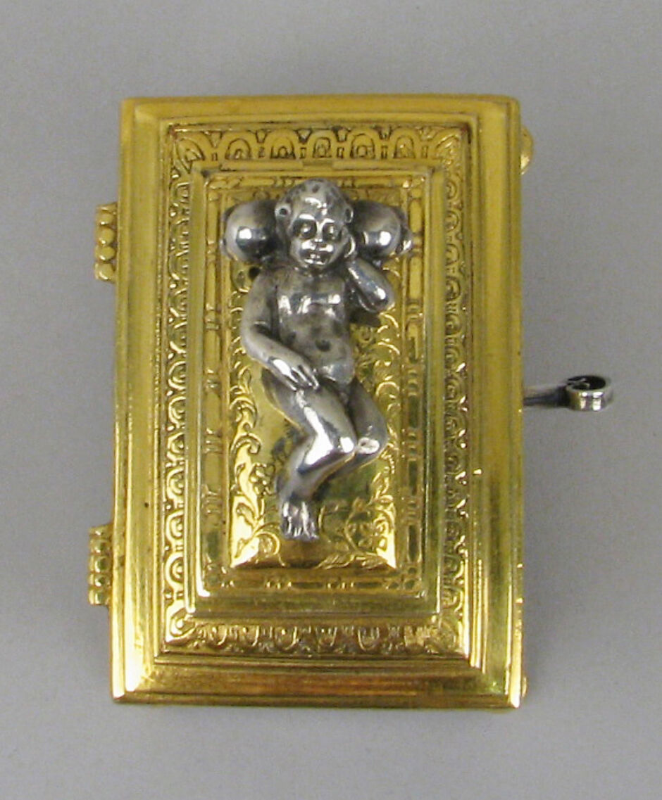 Jewelry box, P. Ben, Silver, engraved; brass, partially gilt, German, probably Nuremberg or Flemish