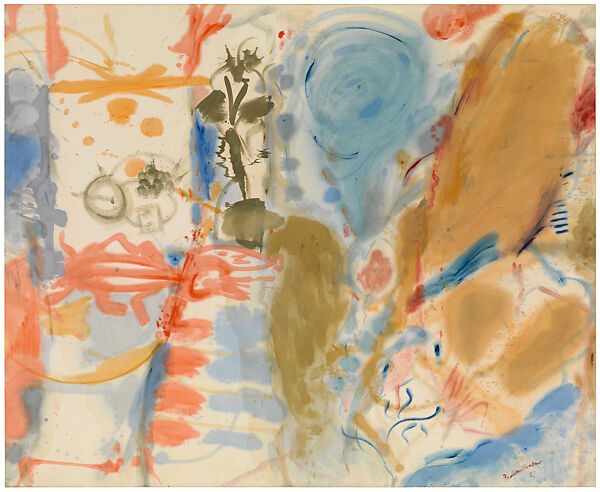 Western Dream, Helen Frankenthaler (American, New York 1928–2011 Darien, Connecticut), Oil on unsized, unprimed canvas 
