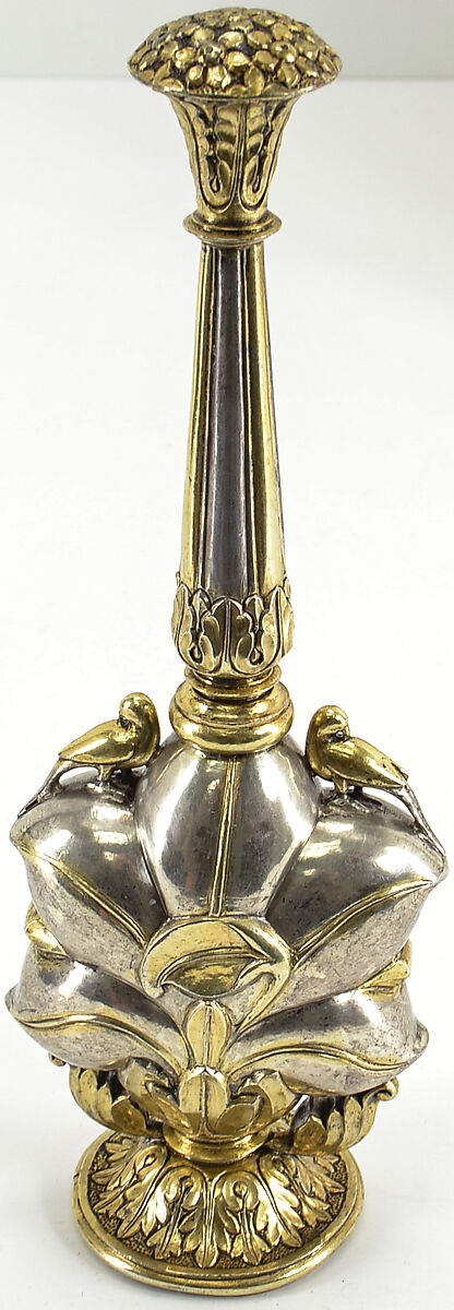 Rosewater Sprinkler (Gulab Pash), Silver; surface partially gilt