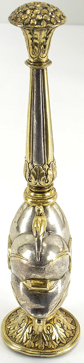 Rosewater Sprinkler (Gulab Pash), Silver; surface partially gilt