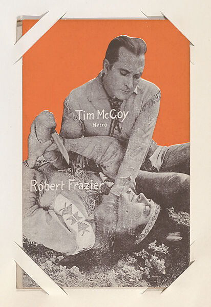 Tim McCoy and Robert Frazier from Western Stars or Scenes Exhibit Cards series (W412), Commercial color photolithograph 