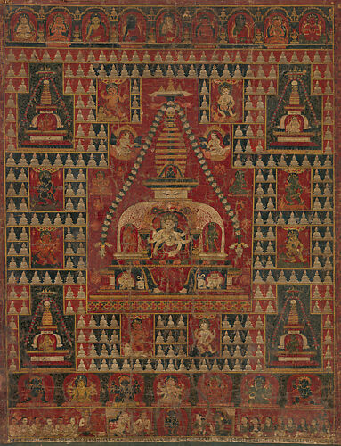 Ushnishavijaya Enthroned in the Womb of a Stupa