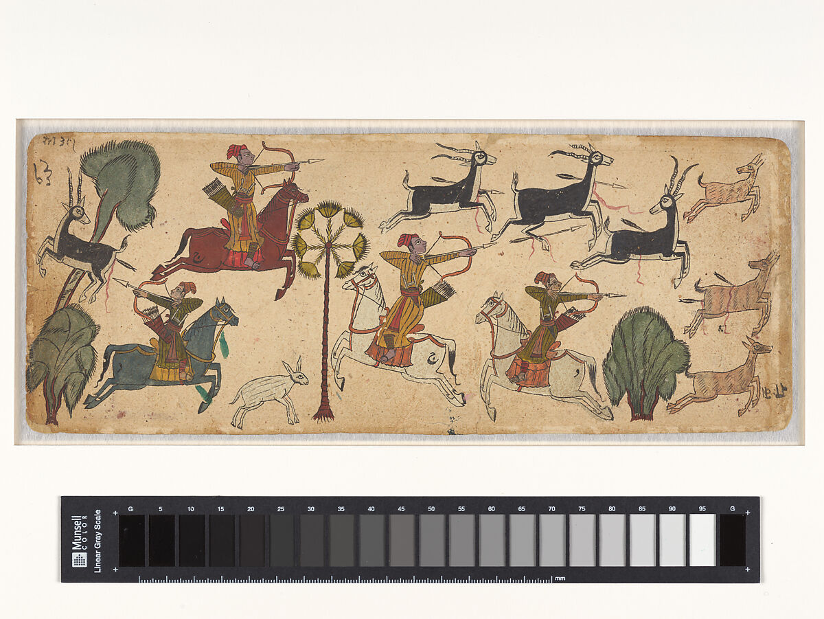 Double-sided folio from a Ramayana series, Opaque watercolor on paper, India, Himachal Pradesh, unidentified sub-school
