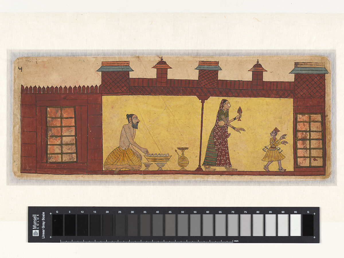 Double-sided folio from a Ramayana series, Opaque watercolor on paper, India, Himachal Pradesh, unidentified sub-school 