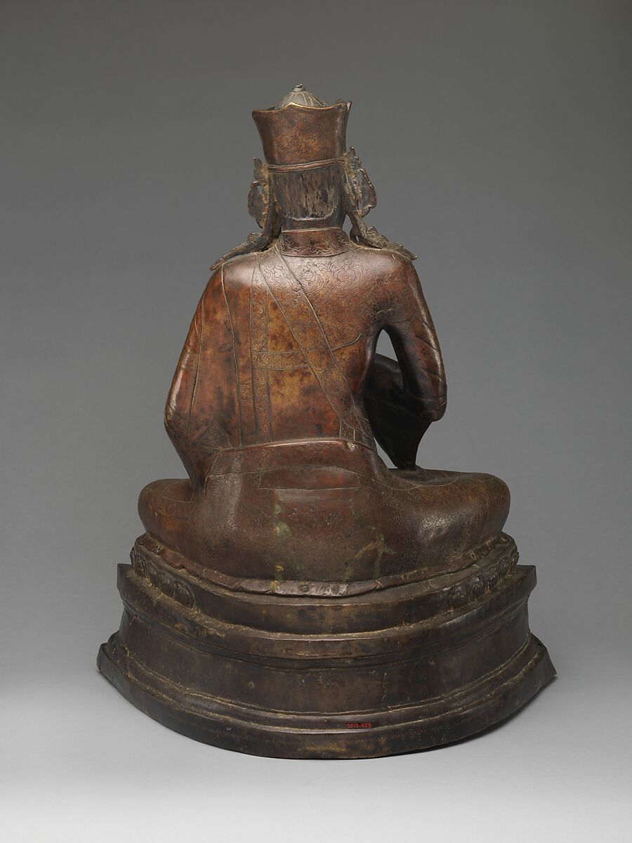 The Spiritual Master Padmasambhava, Copper alloy with copper and silver inlay, Western Tibet or Ladakh