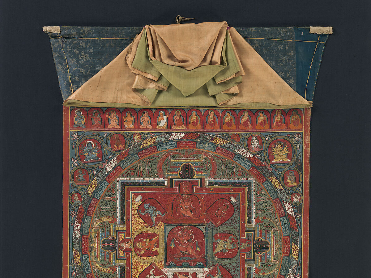 Mandala of Raktayamari, Mikyo Dorje, Distemper on cloth, Central Tibet