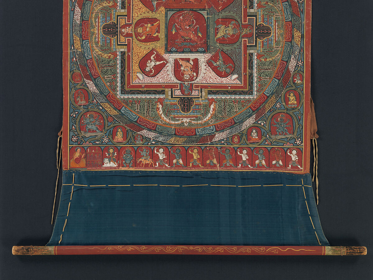 Mandala of Raktayamari, Mikyo Dorje, Distemper on cloth, Central Tibet
