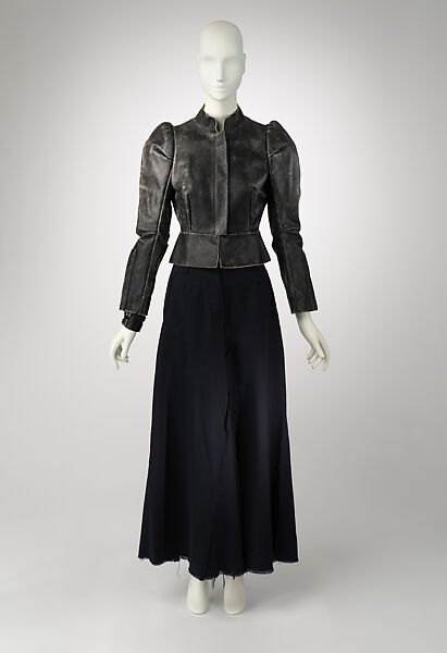 Ensemble, Maison Margiela  French, (a) leather, metal, (b) wool, (c) leather, metal, French