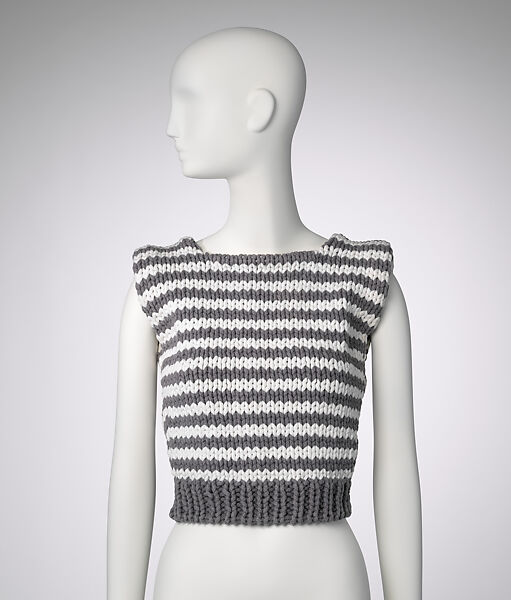 Sweater, Maison Margiela (French, founded 1988), cotton, acrylic, metal, French 