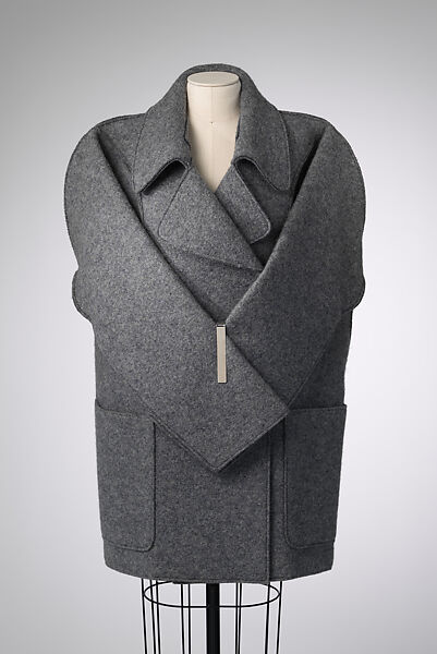 Coat, Maison Margiela (French, founded 1988), (a) wool; (b) metal, French