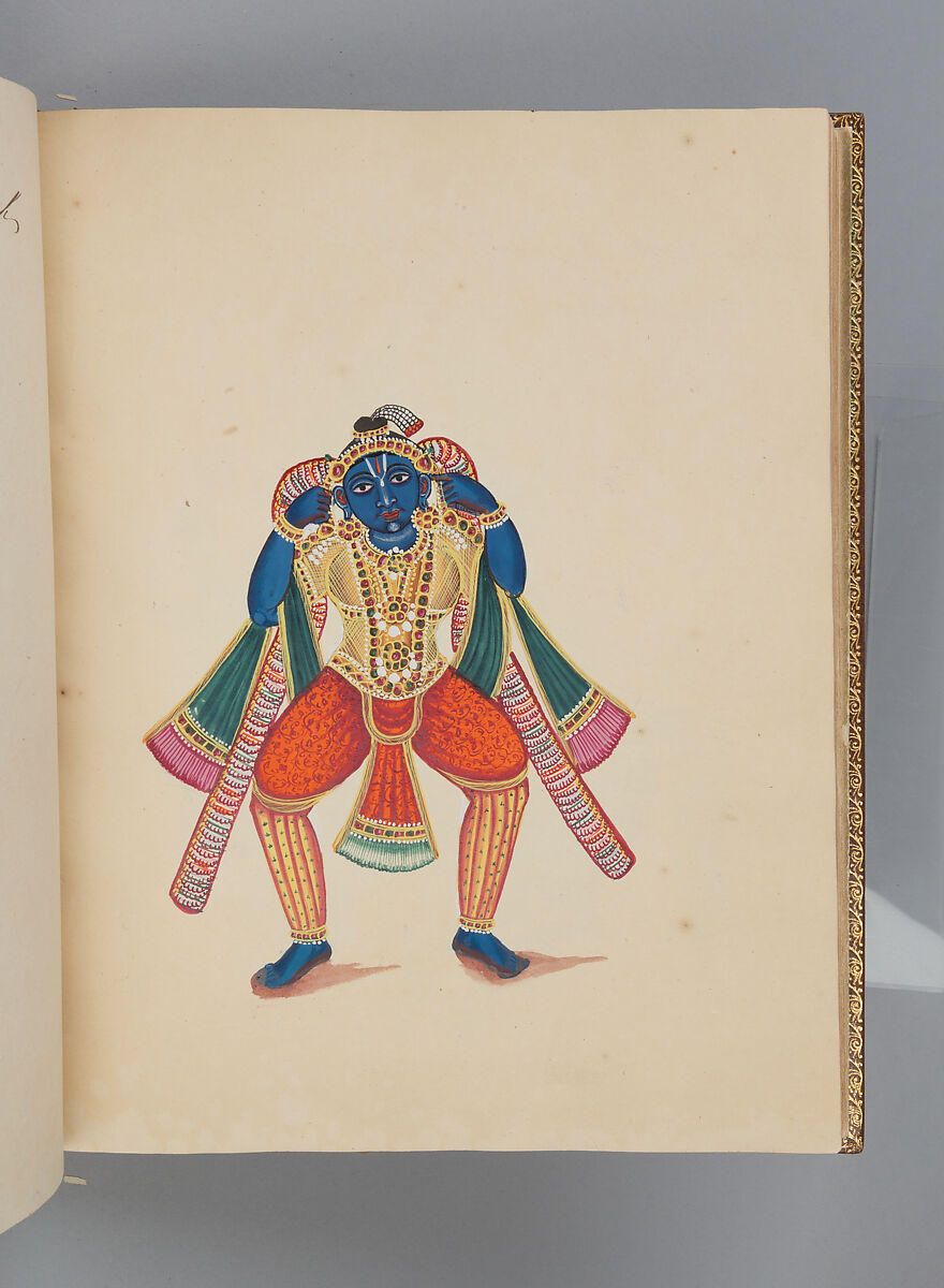 Album depicting one hundred Hindu gods, Unidentified artists (Indian, Madurai, ca. 1830s), Watercolor, ink, and gold on paper, India, Madurai, Tamil Nadu