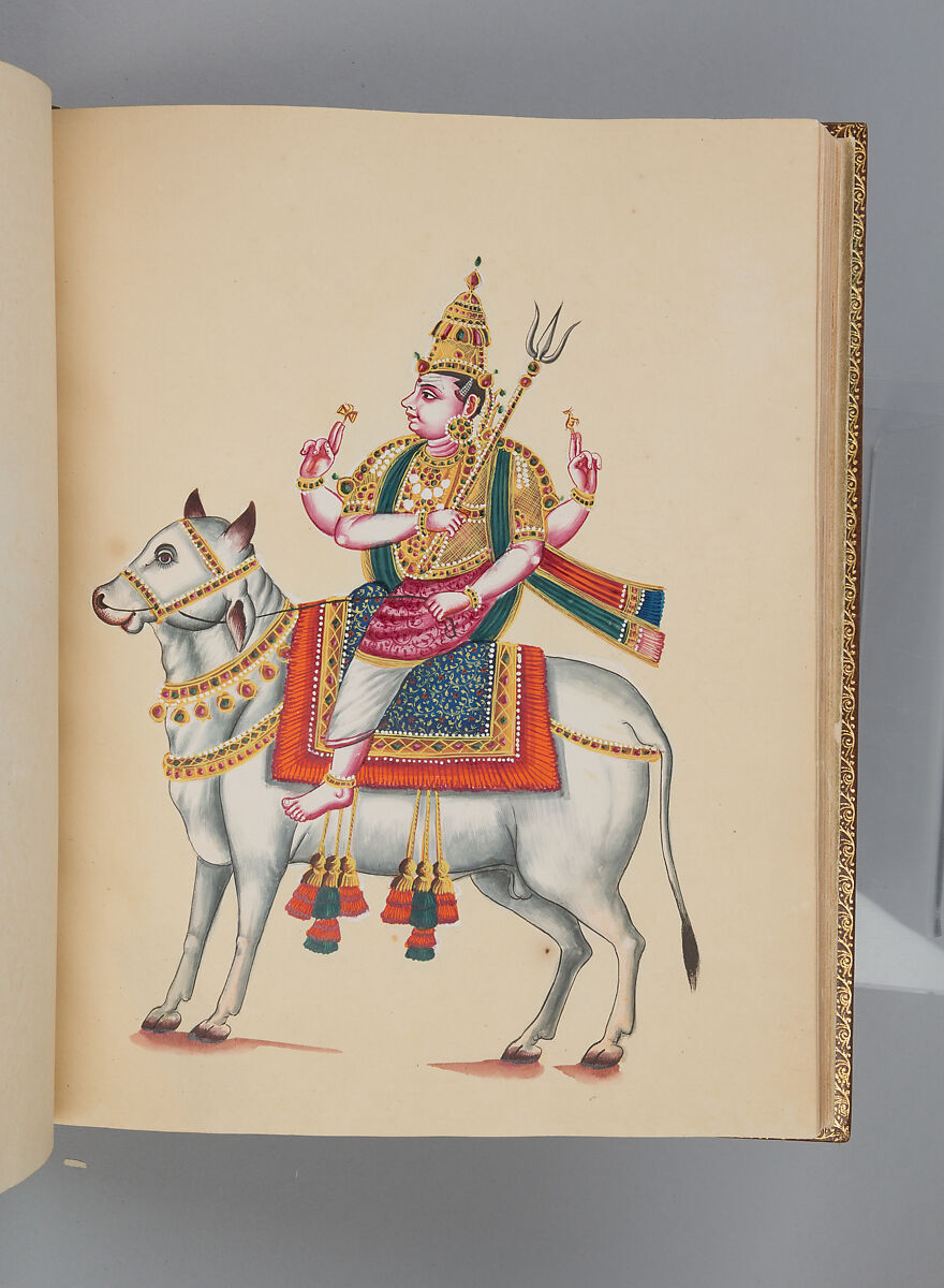 Album depicting one hundred Hindu gods, Unidentified artists (Indian, Madurai, ca. 1830s), Watercolor, ink, and gold on paper, India, Madurai, Tamil Nadu