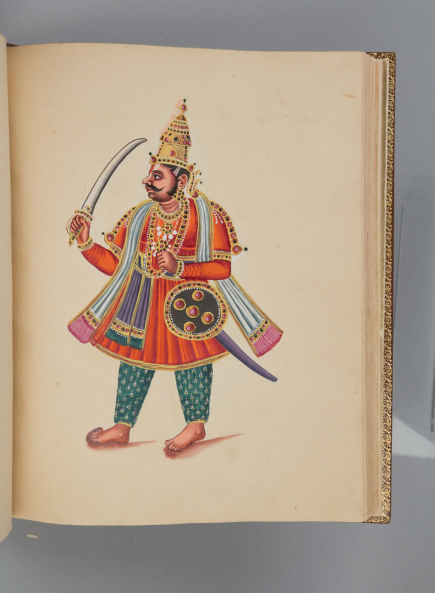 Album depicting one hundred Hindu gods, Unidentified artists (Indian, Madurai, ca. 1830s), Watercolor, ink, and gold on paper, India, Madurai, Tamil Nadu
