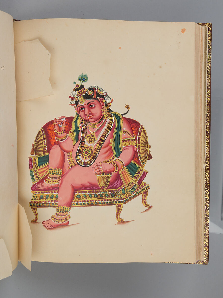 Album depicting one hundred Hindu gods, Unidentified artists (Indian, Madurai, ca. 1830s), Watercolor, ink, and gold on paper, India, Madurai, Tamil Nadu