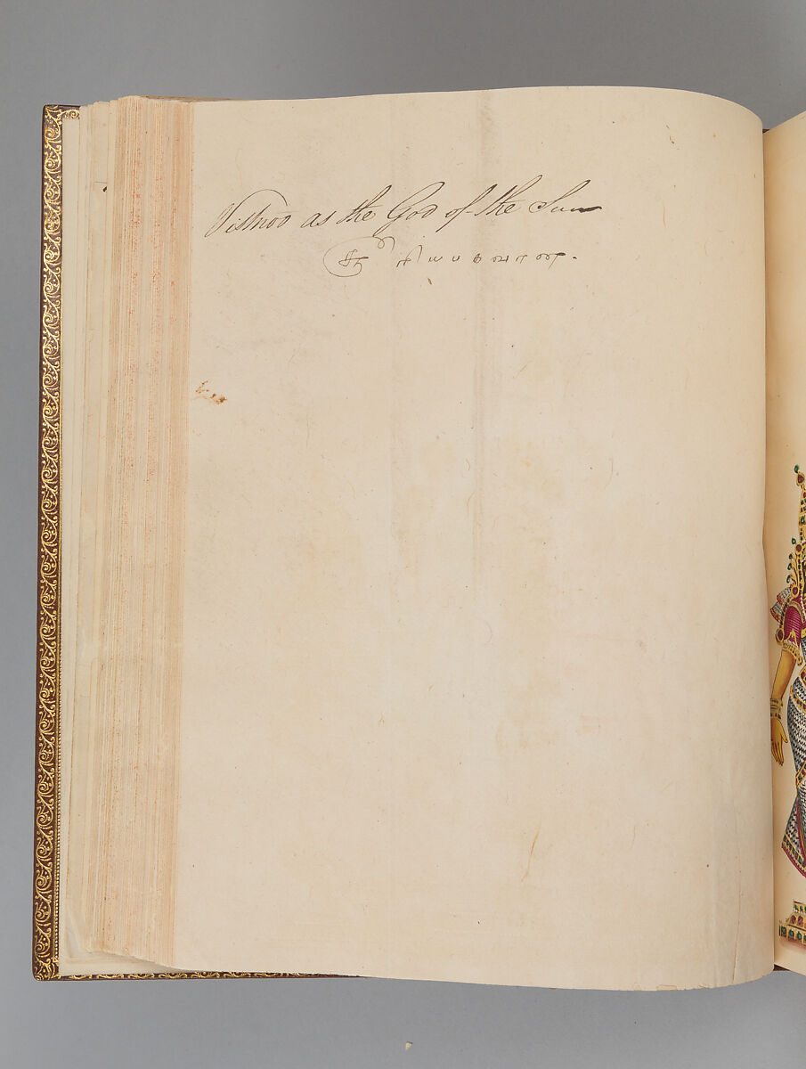 Album depicting one hundred Hindu gods, Unidentified artists (Indian, Madurai, ca. 1830s), Watercolor, ink, and gold on paper, India, Madurai, Tamil Nadu