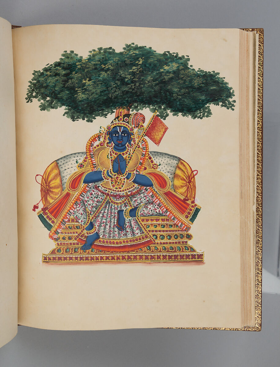 Album depicting one hundred Hindu gods, Unidentified artists (Indian, Madurai, ca. 1830s), Watercolor, ink, and gold on paper, India, Madurai, Tamil Nadu