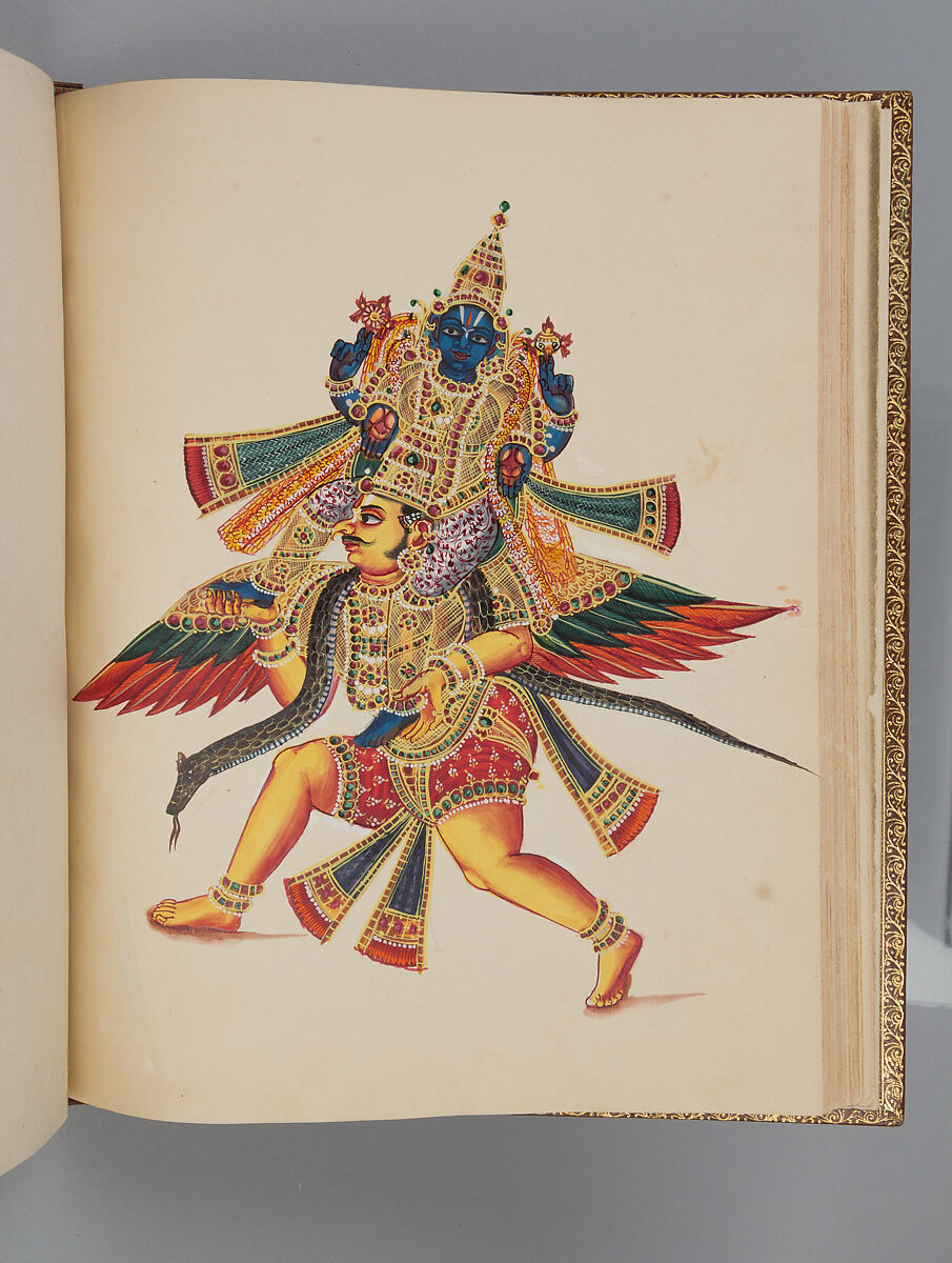 Album depicting one hundred Hindu gods, Unidentified artists (Indian, Madurai, ca. 1830s), Watercolor, ink, and gold on paper, India, Madurai, Tamil Nadu