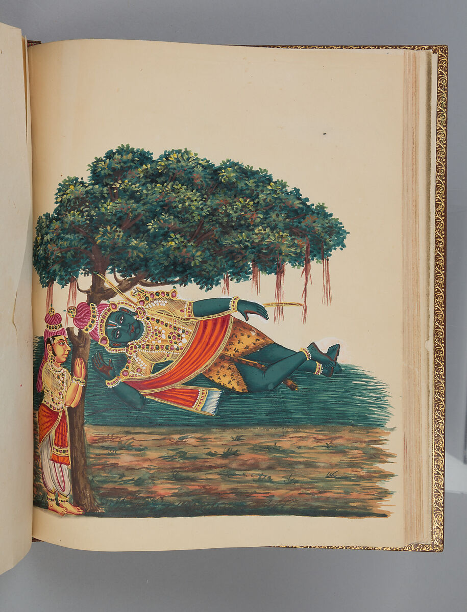 Album depicting one hundred Hindu gods, Unidentified artists (Indian, Madurai, ca. 1830s), Watercolor, ink, and gold on paper, India, Madurai, Tamil Nadu