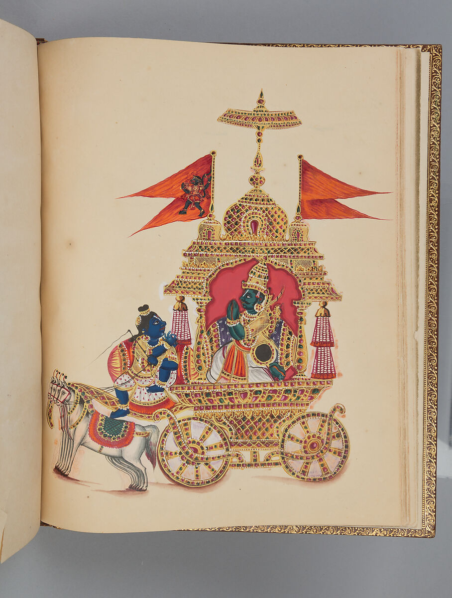 Album depicting one hundred Hindu gods, Unidentified artists (Indian, Madurai, ca. 1830s), Watercolor, ink, and gold on paper, India, Madurai, Tamil Nadu