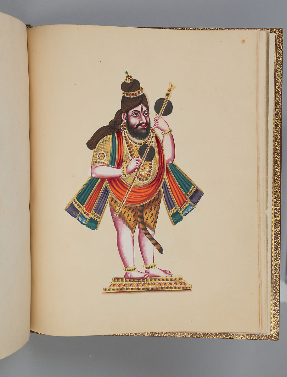 Album depicting one hundred Hindu gods, Unidentified artists (Indian, Madurai, ca. 1830s), Watercolor, ink, and gold on paper, India, Madurai, Tamil Nadu