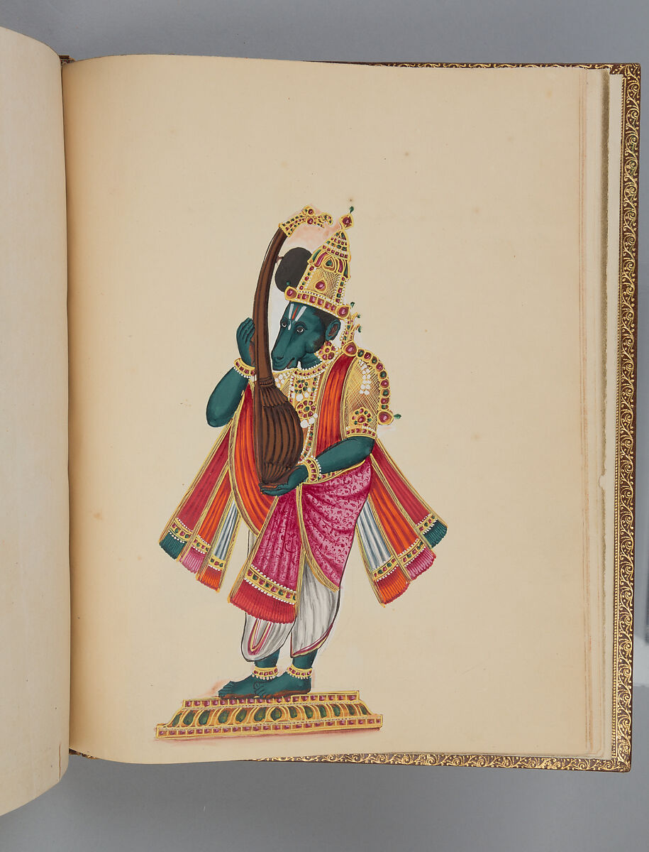 Album depicting one hundred Hindu gods, Unidentified artists (Indian, Madurai, ca. 1830s), Watercolor, ink, and gold on paper, India, Madurai, Tamil Nadu