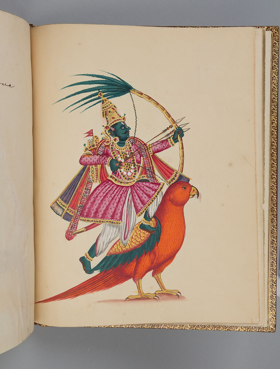 Album depicting one hundred Hindu gods, Unidentified artists (Indian, Madurai, ca. 1830s), Watercolor, ink, and gold on paper, India, Madurai, Tamil Nadu