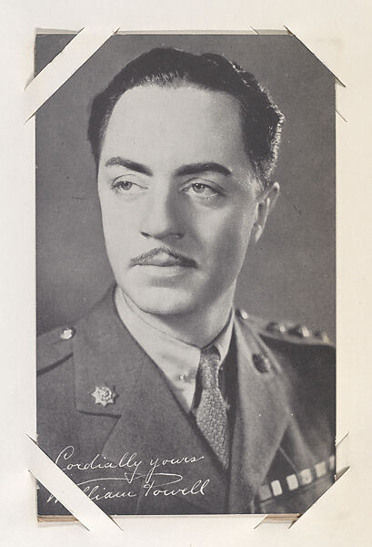 William Powell from Movie Stars Exhibit Cards series (W401), Commercial photolithograph 