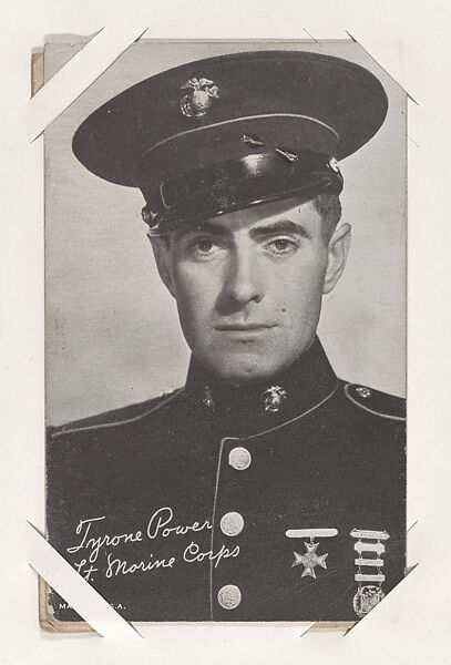 Tyrone Power from Movie Stars Exhibit Cards series (W401), Commercial photolithograph 