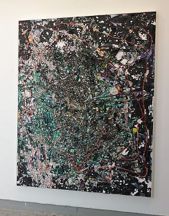 Black Monolith XI (Six Kinky Strings: For Chuck Berry), Jack Whitten (American, Bessemer, Alabama 1939–2018 New York), Acrylic on canvas 