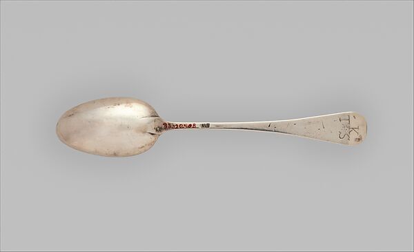 Spoon, Marked by I. W., Silver, American